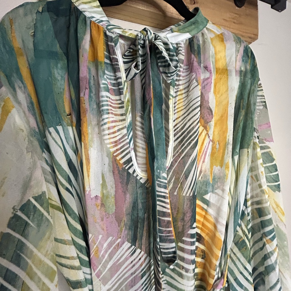 NWT Andrea Iyamah Sade Multicolor Cover-Up Maxi Dress - Picture 6 of 12